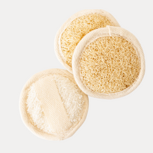 Cargar imagen en el visor de la galería, Luffas, Exfliante facial natural, luffas exfoliantes para cara, luffas exfoliantes, luffas circulares, luffas cara