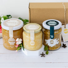 Cargar imagen en el visor de la galería, Regalos, Regalos saludables, Regalo miel, Regalos gourmet, pack de regalos saludables, polen fresco, polen naturel, polen natural, polen de abeja, Miel Naturel, Miel natural, Miel pura, miel a domicilio, regalo polen