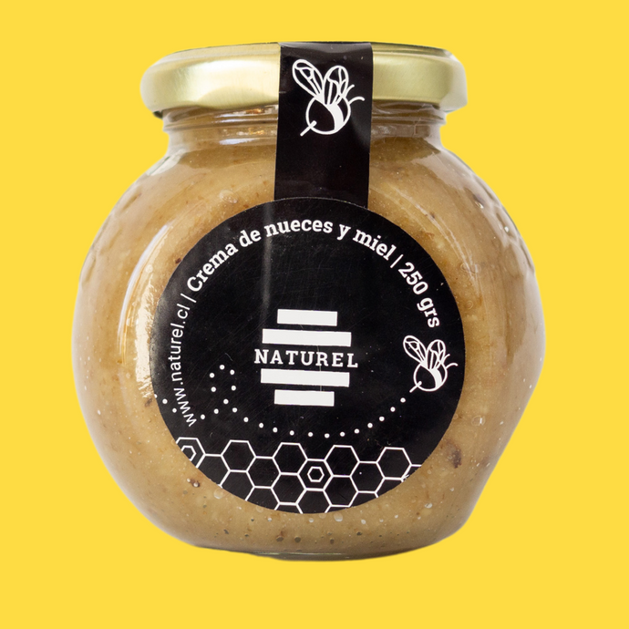 crema de nueces y miel , miel con nueces, crema untable de nueces, productos saludables, gourmet saludable