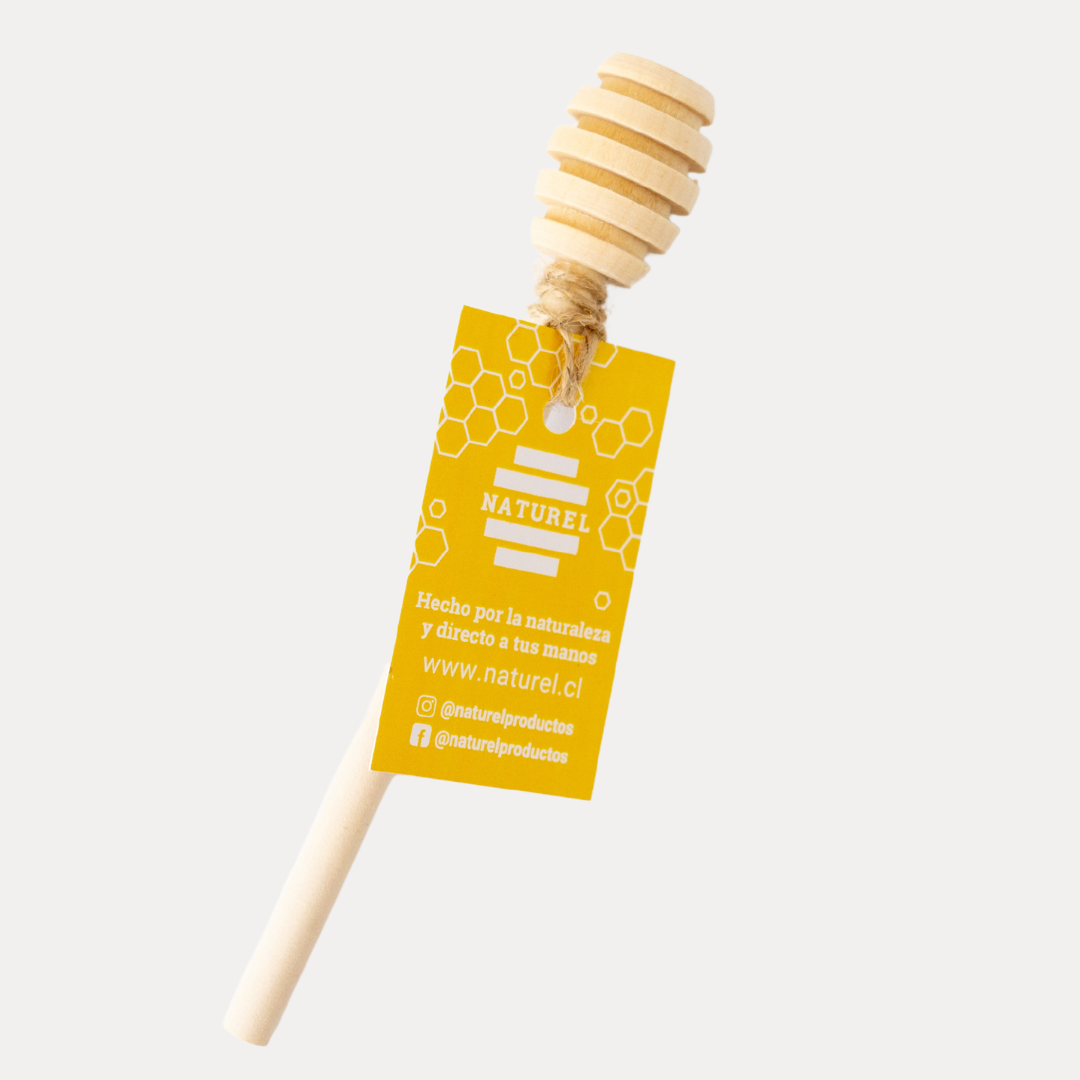 Palo de madera para miel, cuchara de madera para miel